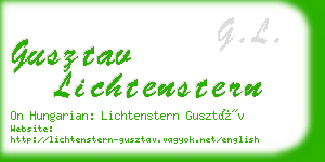 gusztav lichtenstern business card